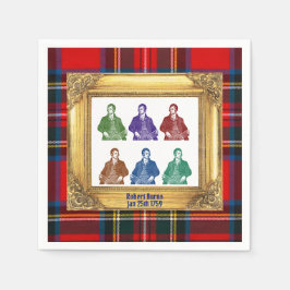 Robert Burns Royal Stewart Plaid 25. Januar Multi Serviette