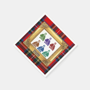 Robert Burns Royal Stewart Plaid 25. Januar Multi Serviette