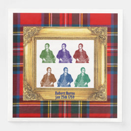 Robert Burns Royal Stewart Plaid Jan 25 Multi Serviette