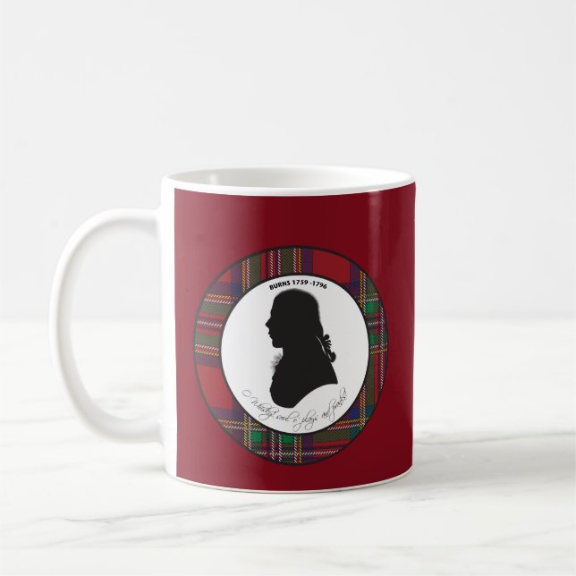 Robert Burns Silhouette Tasse (Links)