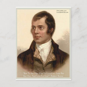 Robert Burns "To Know Her" Liebeszitat Geschenke & Postkarte