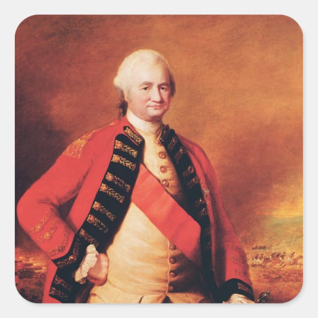 Robert Clive 1st Baron Clive, c.1773 Quadratischer Aufkleber (Vorderseite)