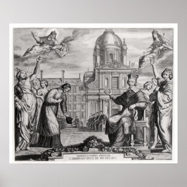 Robert de Sorbon und Kardinal Richelieu Poster (Vorne)