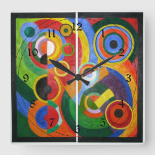 Robert Delaunay: Rhythmus Quadratische Wanduhr