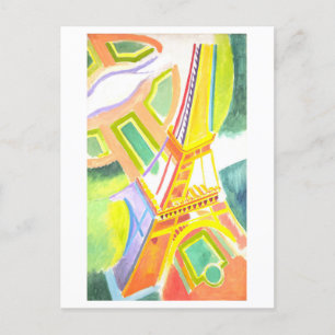 Robert Delauney Eiffelturm Malerei Postkarte