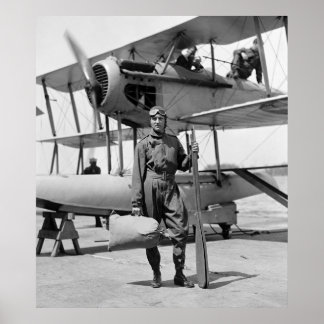 Robert E. Byrd mit HydroFlugzeug, 1920er Poster