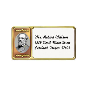 Robert E. Lee Address Label Adressaufkleber