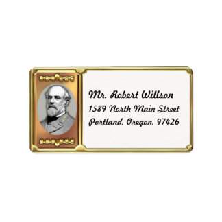 Robert E. Lee Address Label Adressaufkleber