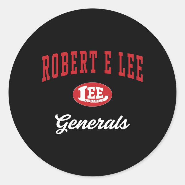 Robert E Lee High School Generals C3 Runder Aufkleber (Vorderseite)