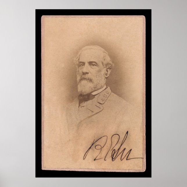 Robert E. Lee Signed Card 1860 Poster (Vorne)
