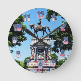 Robert E. Lee Statue Runde Wanduhr