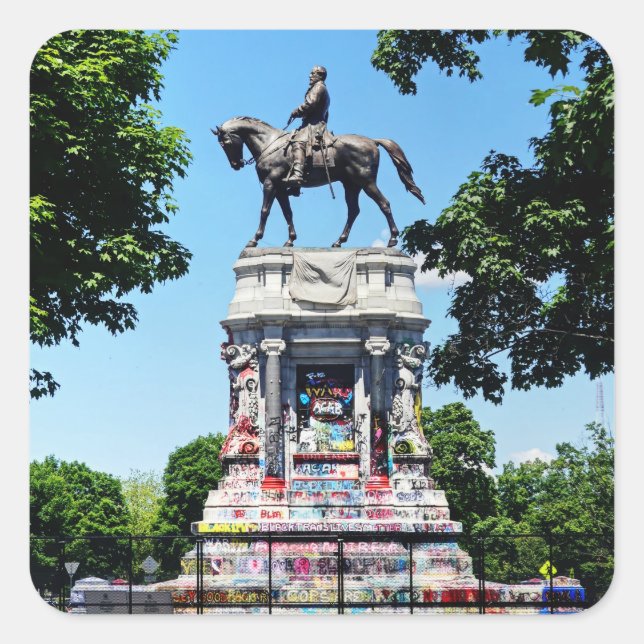 Robert E. Lee Statue Sticker (Vorderseite)