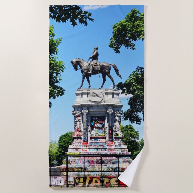 Robert E. Lee Statue Strandtuch (Vorderseite)