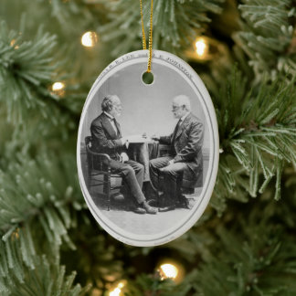 Robert E. Lee und Joseph E. Johnston Keramik Ornament