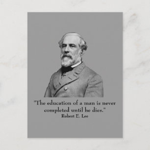 Robert E Lee und Zitat Postkarte