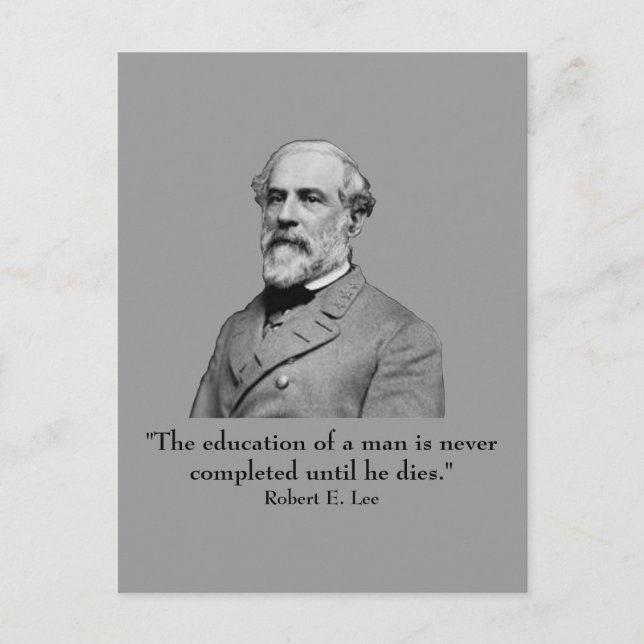 Robert E Lee und Zitat Postkarte (Vorderseite)