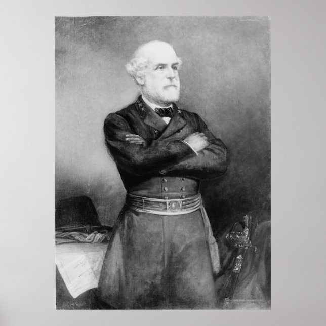 Robert Edward Lee Portrait von John Adams Elder Poster (Vorne)