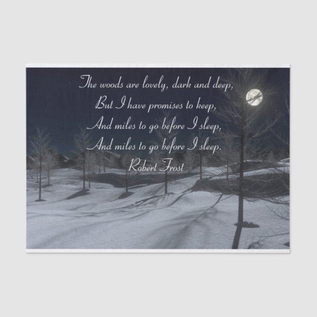 Robert Frost Gift Tissue Paper Seidenpapier (Vorderseite)