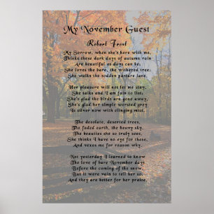 Robert Frost, Meine November-Gast Poster