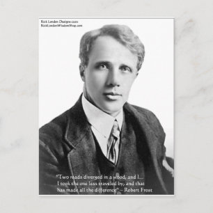 Robert Frost Zitat "Road Traveled" zu Karten und G