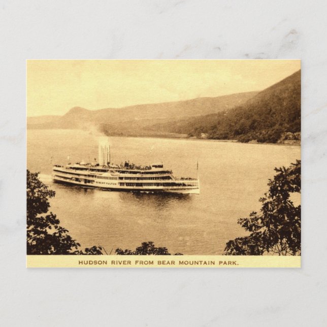 Robert Fulton Hudson River Bear Mountain Park NY Postkarte (Vorderseite)
