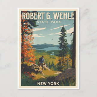Robert G. Wehle Staat Park - New York Feiertagspostkarte