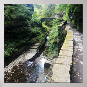 Robert h. treman Staat Park Bridge Poster