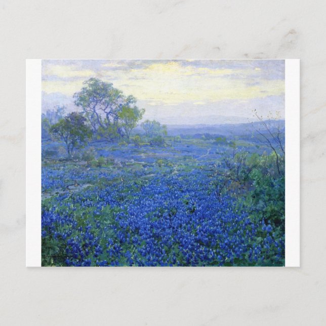 Robert Julian Onderdonk a-cloudy-day-bluebonnets Postkarte (Vorderseite)