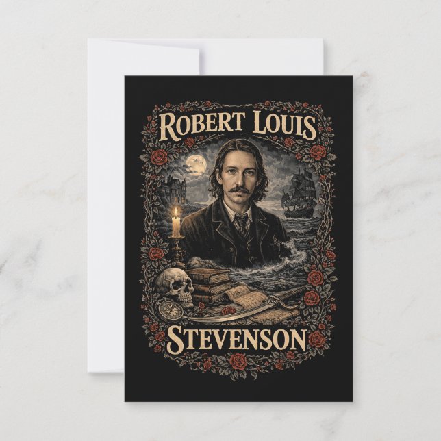 Robert Louis Stevenson Dankeskarte (Vorderseite)