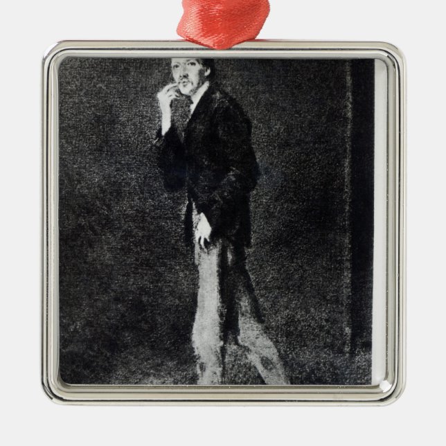 Robert Louis Stevenson Ornament Aus Metall (Vorne)