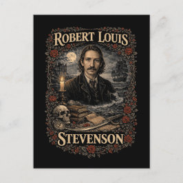 Robert Louis Stevenson Postkarte
