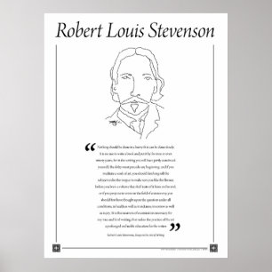 Robert Louis Stevenson Writing Quote Poster