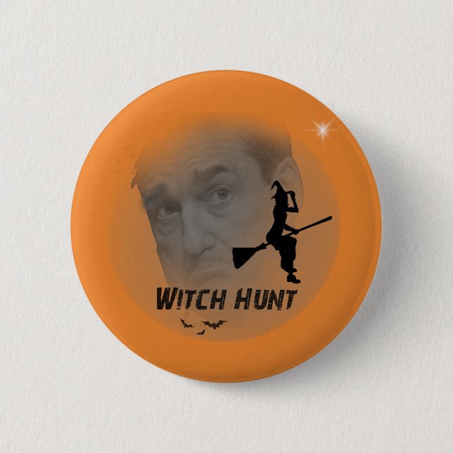 Robert Mueller-Präsident Trump Witch-hunt Button (Vorderseite)