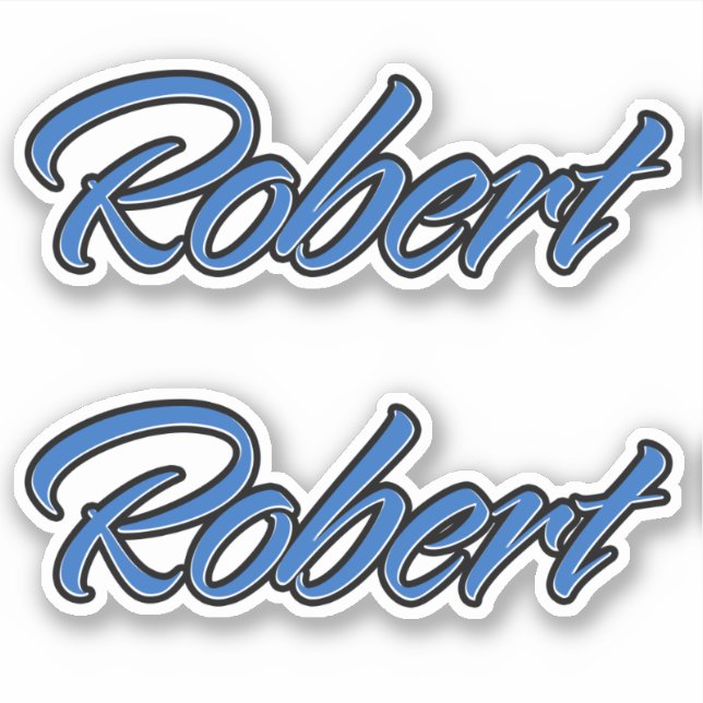 Robert Name blue Aufkleber Sticker Stickerset (Vorderseite)