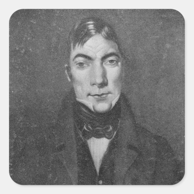 Robert Owen Quadratischer Aufkleber (Vorderseite)