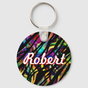 Robert Personalisiert Colorful Schlüsselanhänger