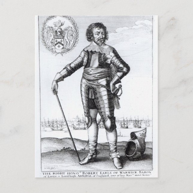 Robert Rich, 2. Earl of Warwick Postkarte (Vorderseite)