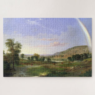 Robert S. Duncanson Landscape mit Regenbogengestec Puzzle