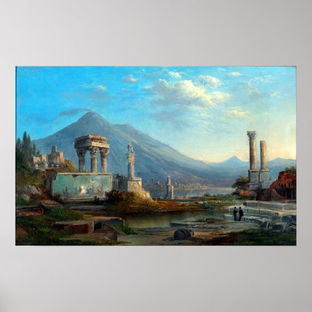 Robert S. Duncanson Vesuvius und Pompeii Poster (Vorne)