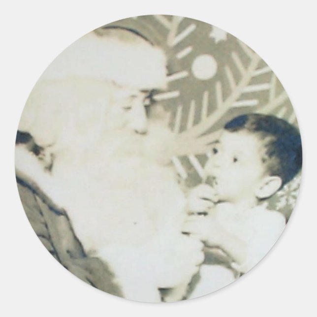 Robert & Santa Runder Aufkleber (Vorderseite)