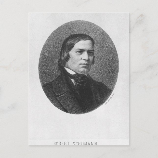 Robert Schumann, 1839 Postkarte (Vorderseite)