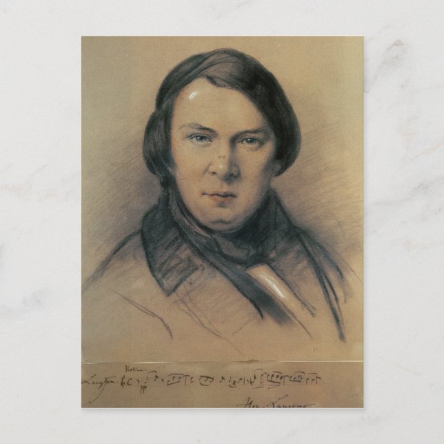 Robert Schumann 1853 Postkarte (Vorderseite)