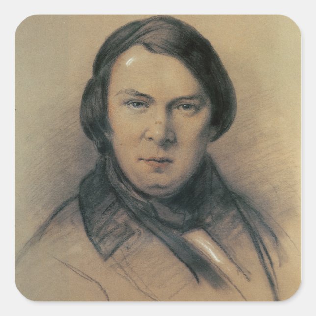 Robert Schumann 1853 Quadratischer Aufkleber (Vorderseite)
