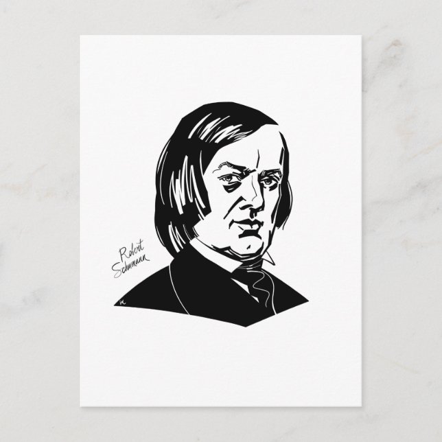 Robert Schumann Postkarte (Vorderseite)