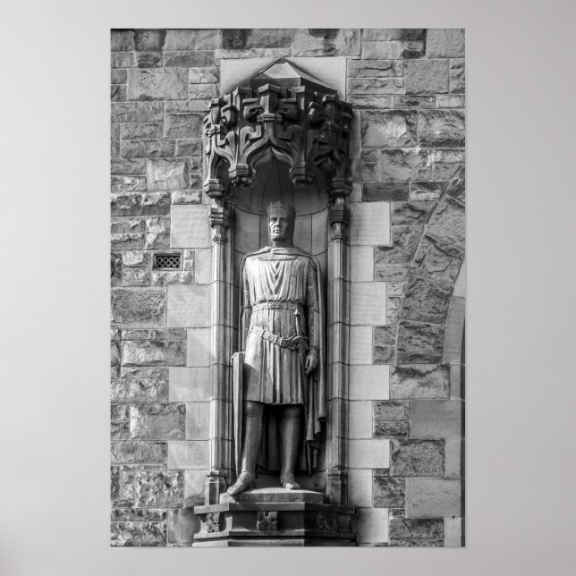 Robert-the-Bruce-Statue auf der Burg Edinburgh Poster (Vorne)