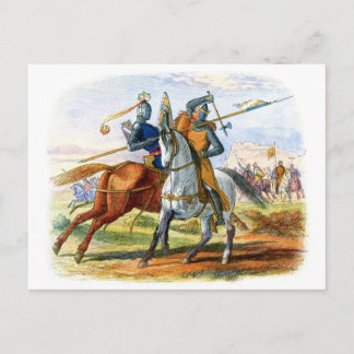 Robert the Bruce tötet Sir Henry Bohum Postkarte