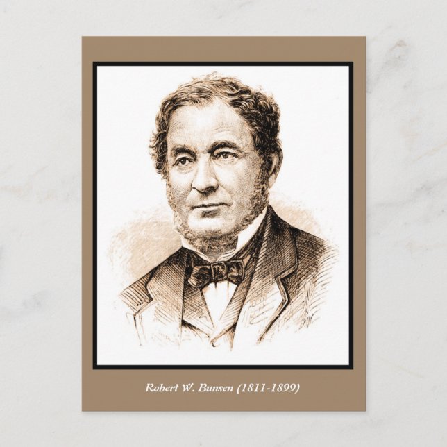 Robert Wilhelm Bunsen Postkarte (Vorderseite)