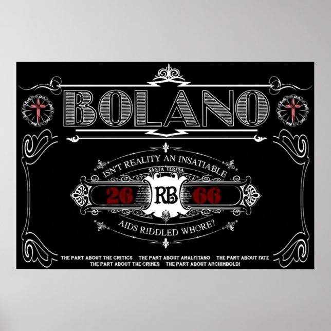 Roberto Bolano 2666 Poster (Vorne)