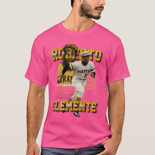 Roberto Clemente No.21 Pittsburgh Fan Jersey T-Shirt (Vorderseite)