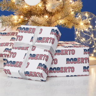 Roberto Vorname Name USA US Geschenkpapier Papier